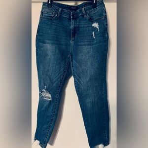 Judy Blue Boyfriend Jeans Distressed Blue